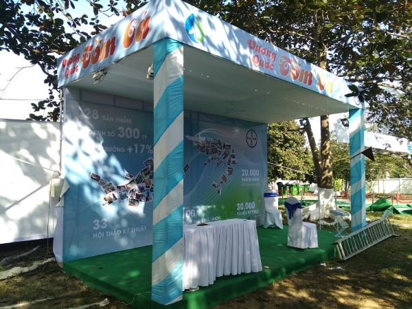 Một số lưu ý khi thi công gian hàng hội chợ ngoài trời 